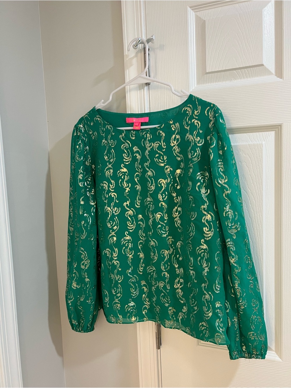 Lilly Pulitzer Silk Miriam long sleeve blouse